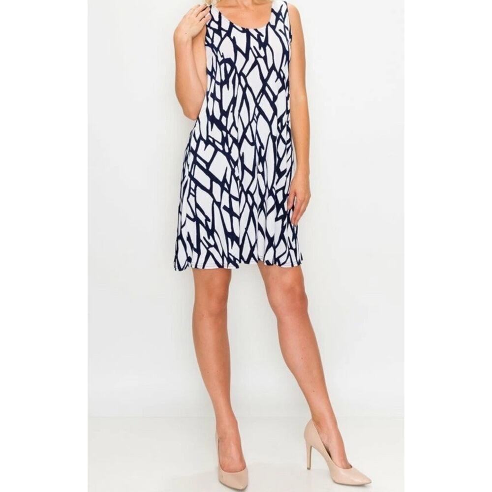 JOSTAR Slinky Travel Knit Knee Length Sleeveless TANK DRESS Women's Size‎ Small